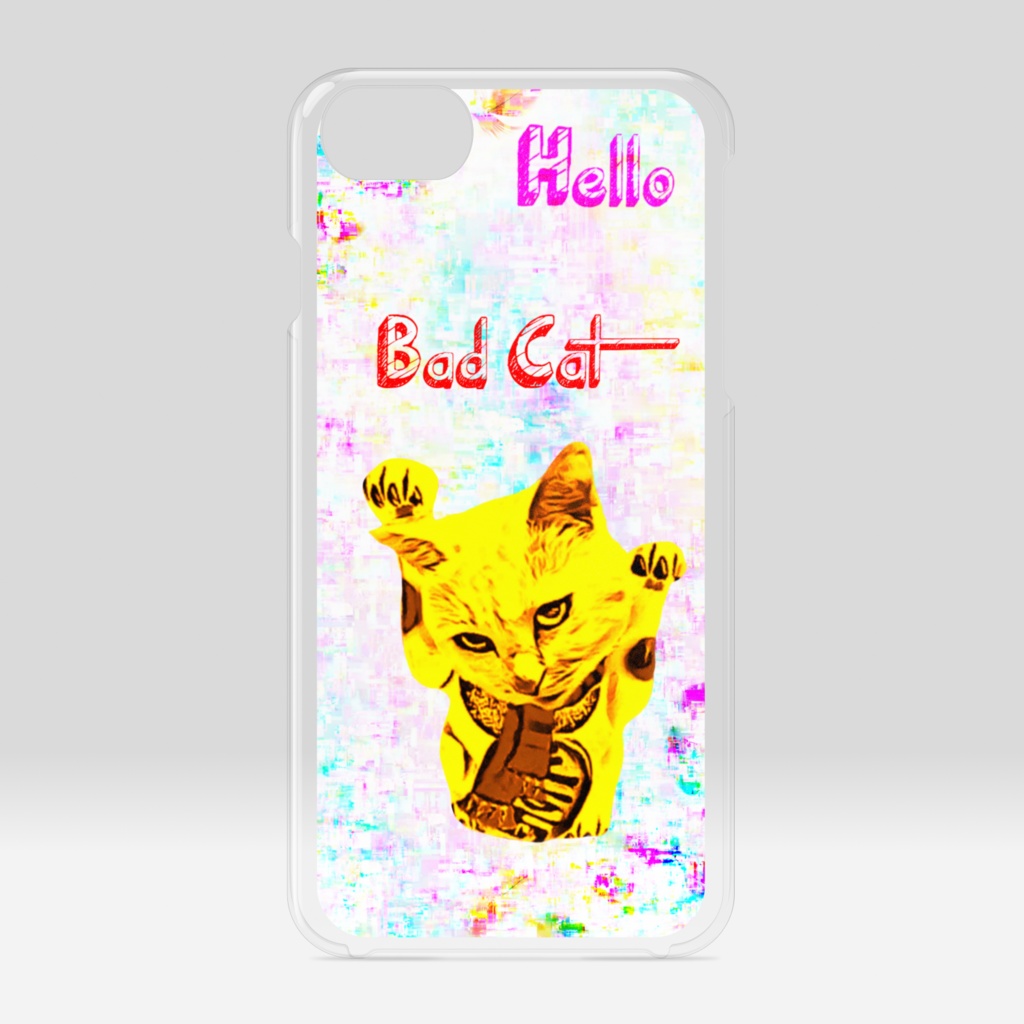 【クリアiPhoneケース】黄金BAD CAT