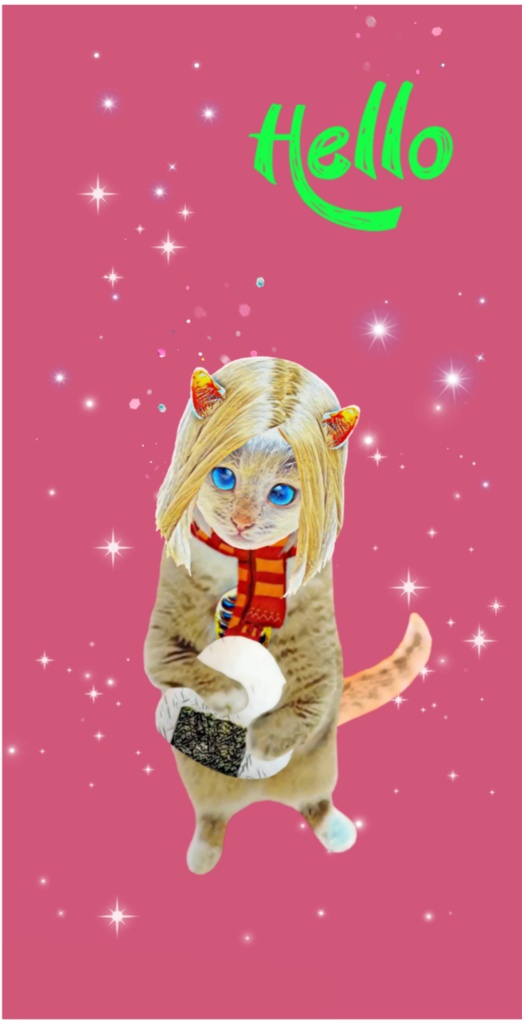 【クリアiPhoneケース】OMUSUBI CAT 2