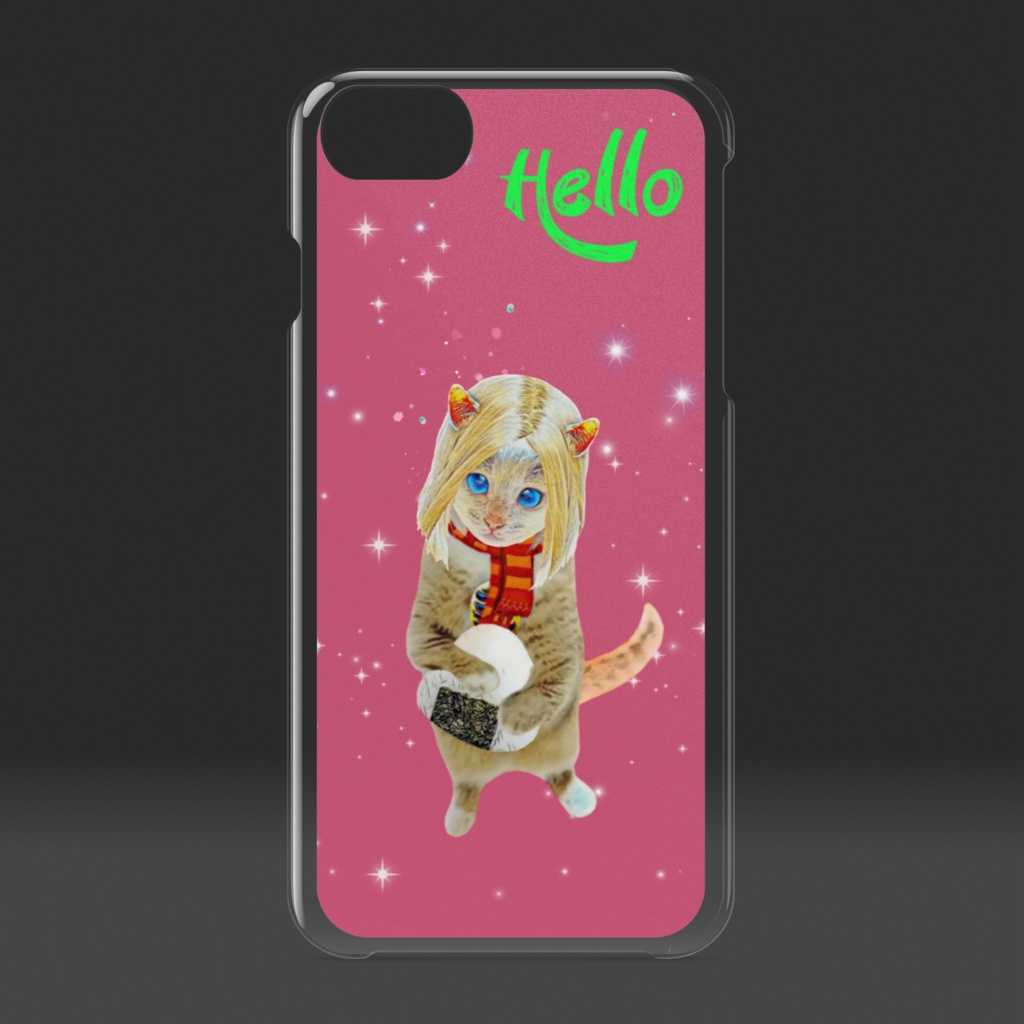 【クリアiPhoneケース】OMUSUBI CAT 2