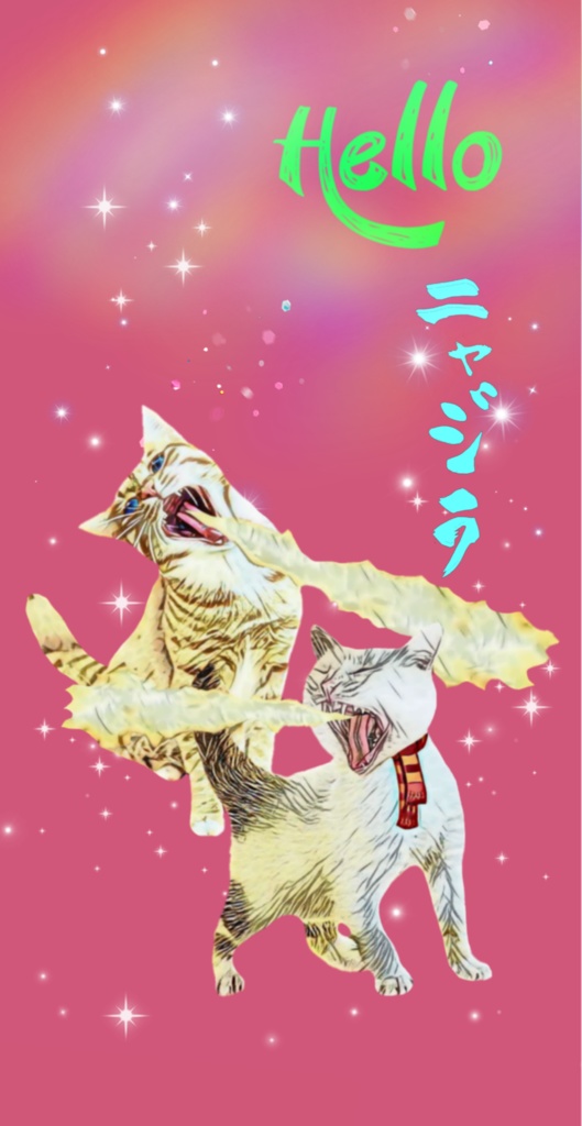 【クリアiPhoneケース】ニャジラ