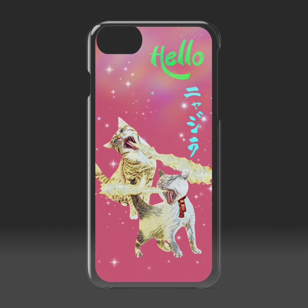【クリアiPhoneケース】ニャジラ