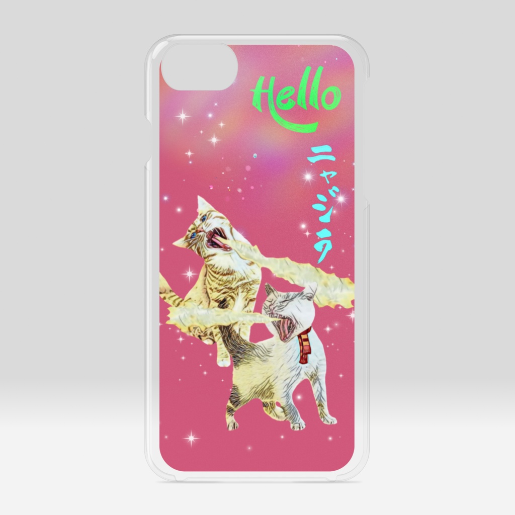 【クリアiPhoneケース】ニャジラ