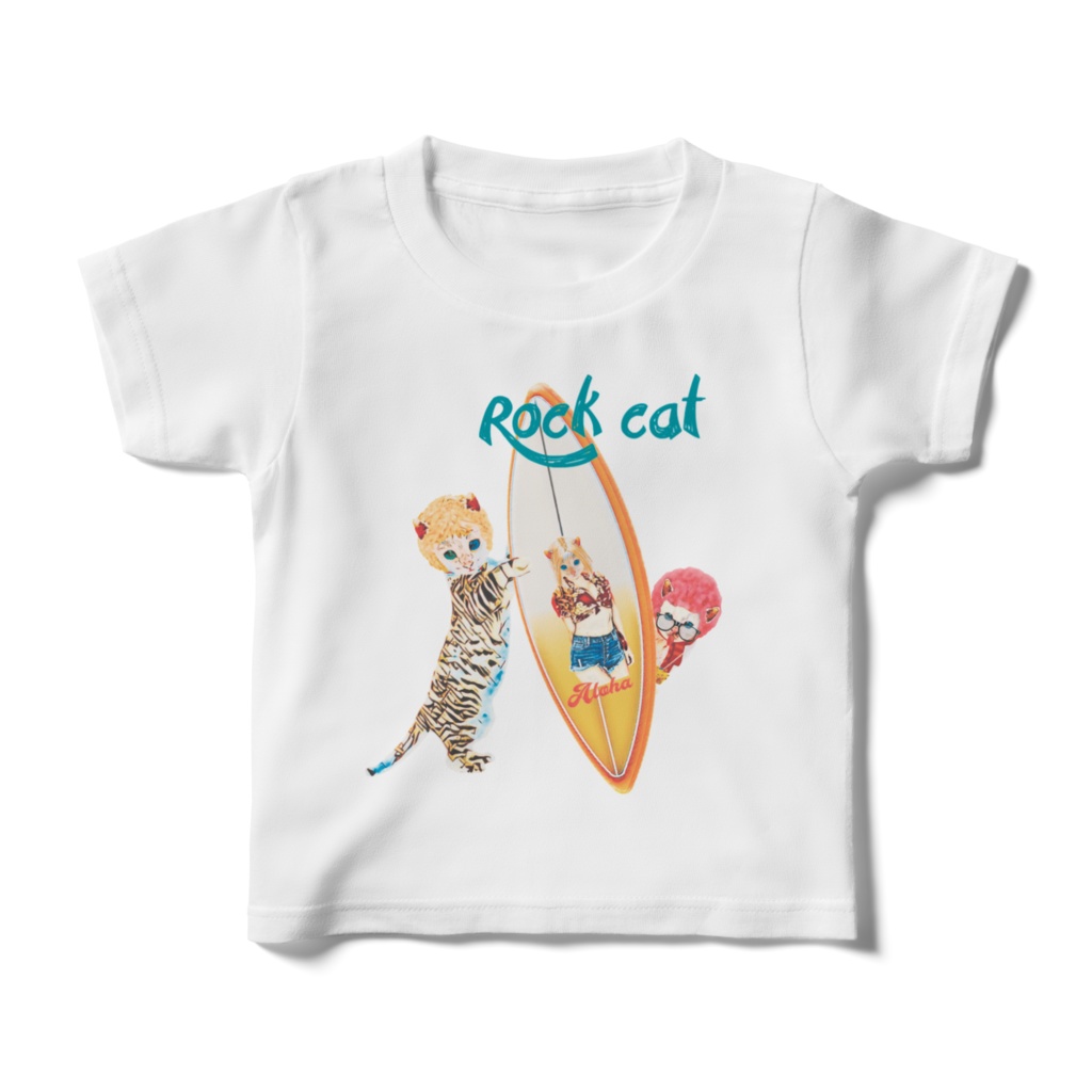 【キッズTシャツ】Rock cat サーファー 2