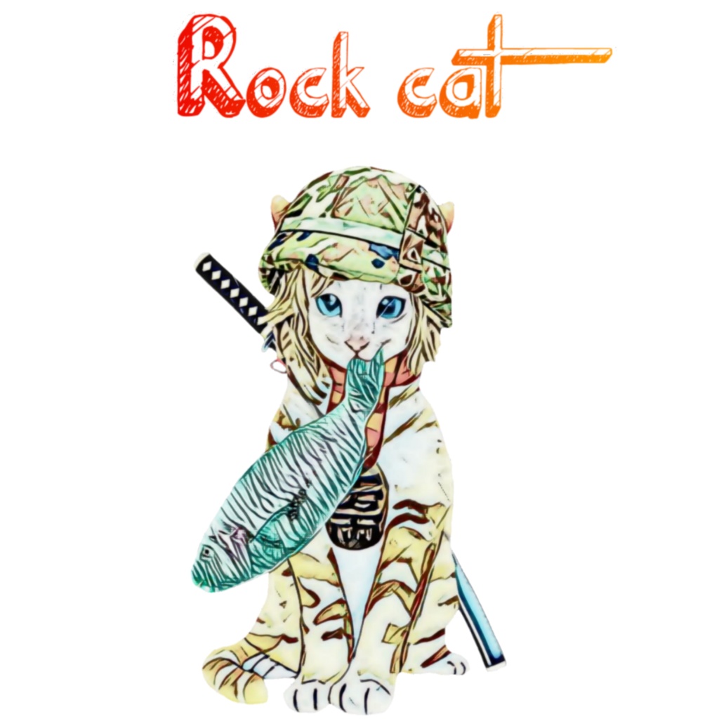 【カラーTシャツ】Military cat girl