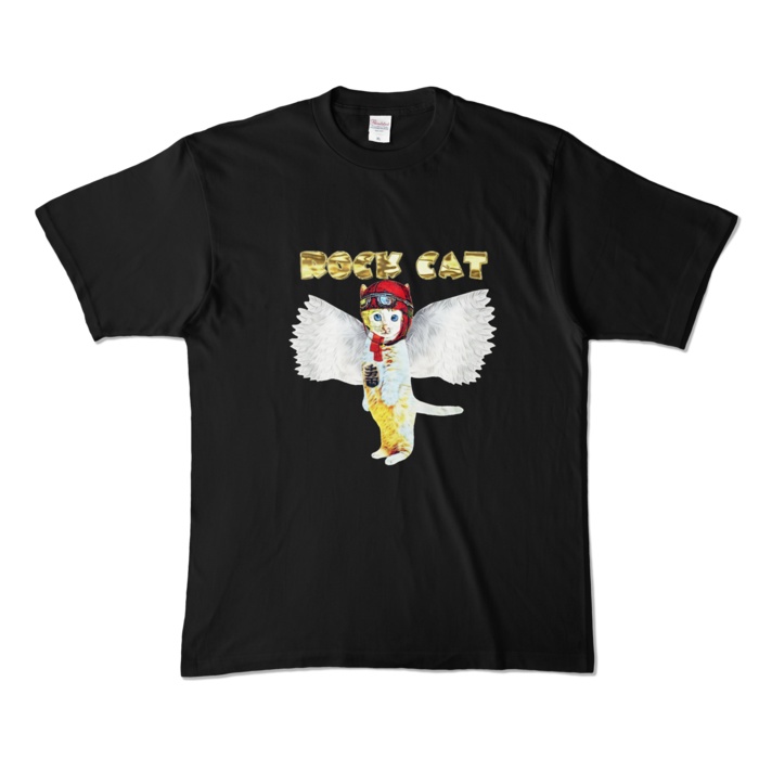 【カラーTシャツ】エンジェル Rock cat
