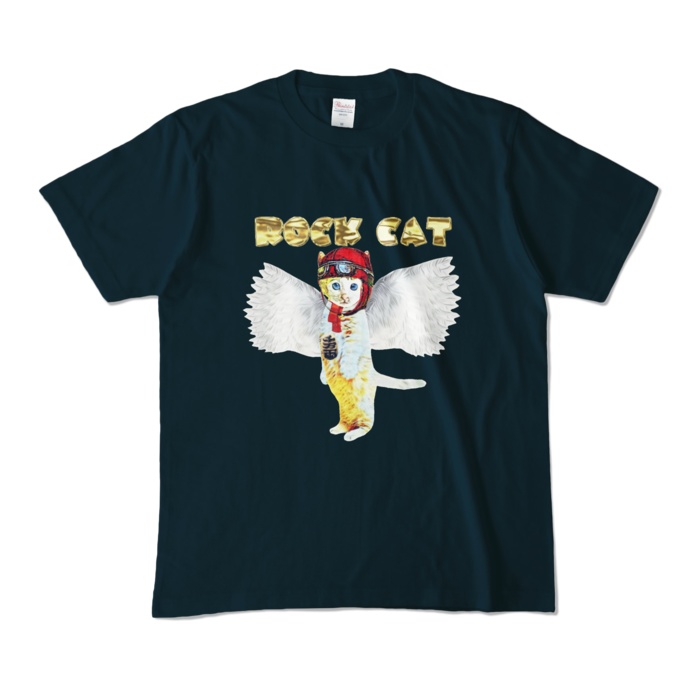 【カラーTシャツ】エンジェル Rock cat