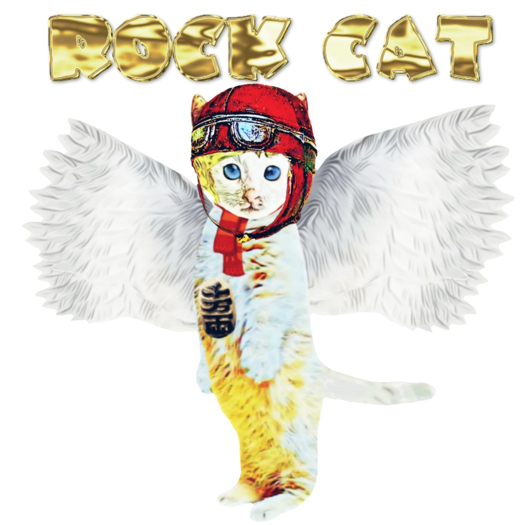 【カラーTシャツ】エンジェル Rock cat