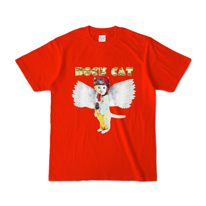 【カラーTシャツ】エンジェル Rock cat