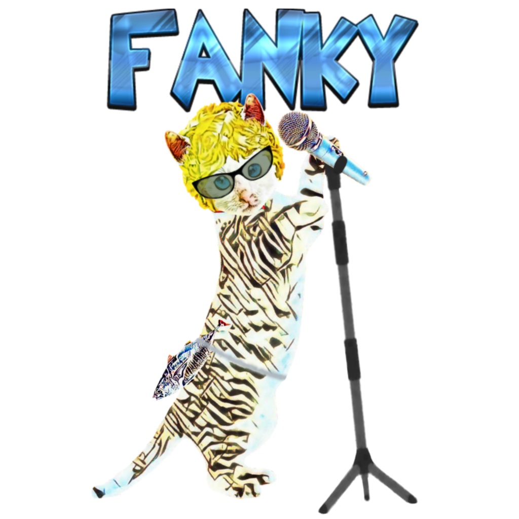 【Tシャツ】Rock cat Fanky