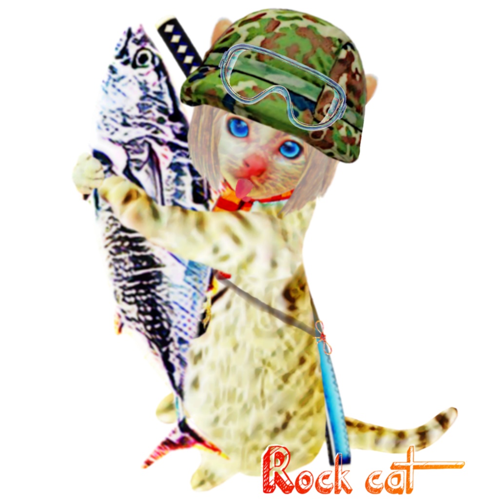 【Tシャツ】Rock cat Girl