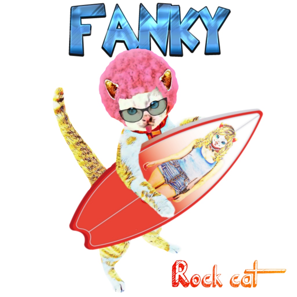 【Tシャツ】Fanky Rock cat