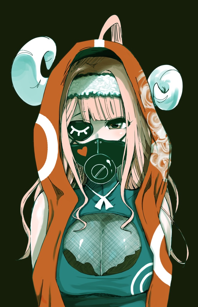 羊角 / SHEEP HORN 白Tシャツ