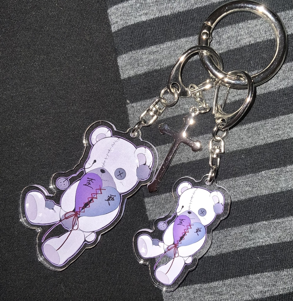クマちゃんアクリルキーホルダー(2サイズあり)