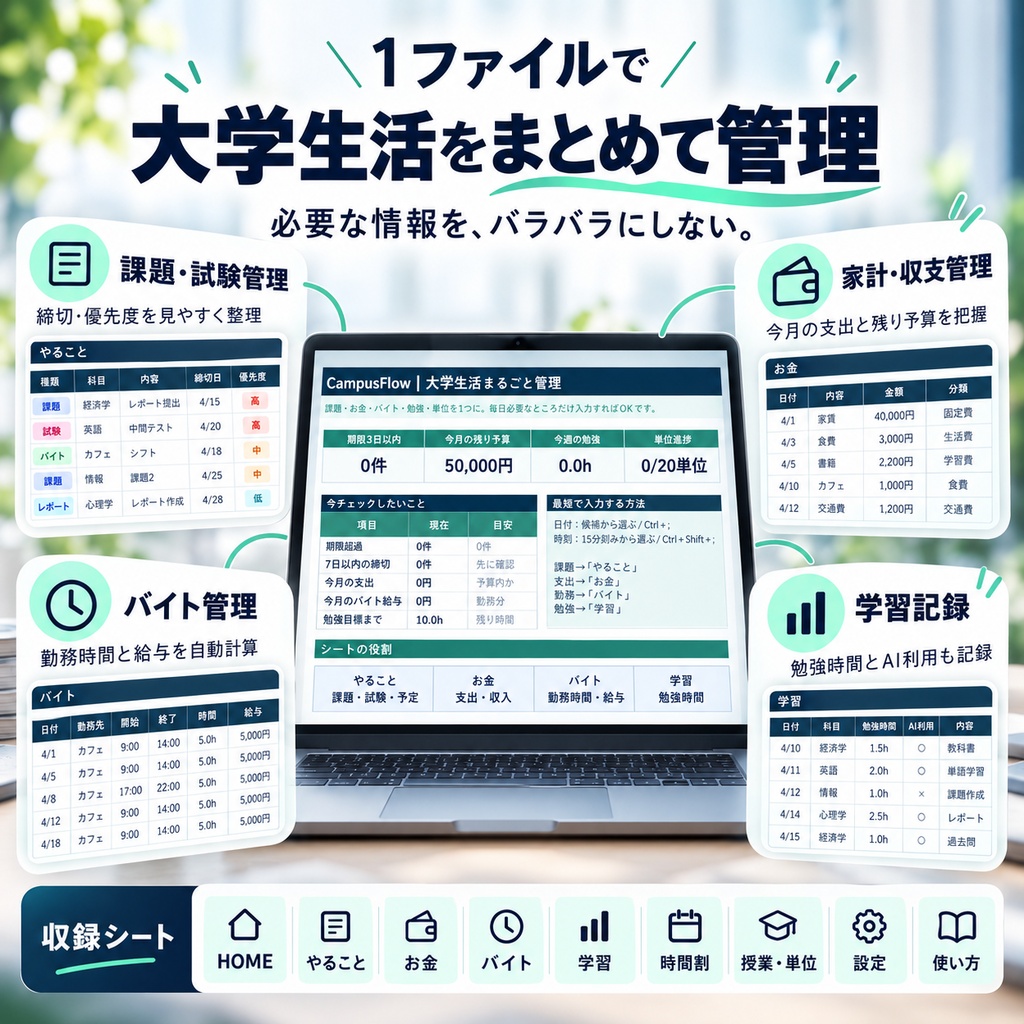 CampusFlow|大学生活まるごと管理