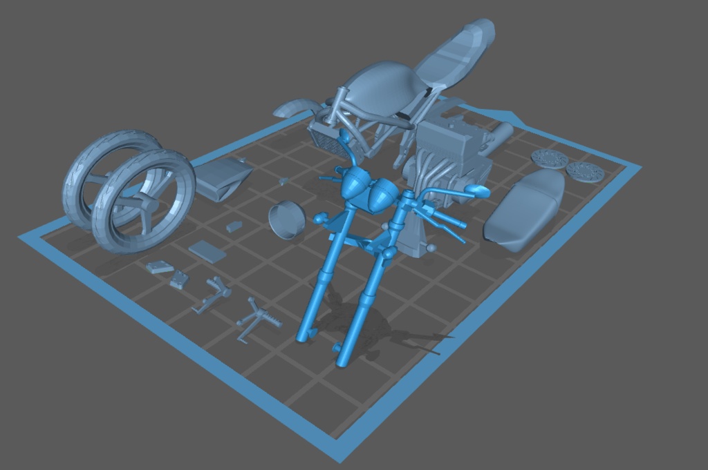 バイク模型 3Ⅾプリンター用STLデータ