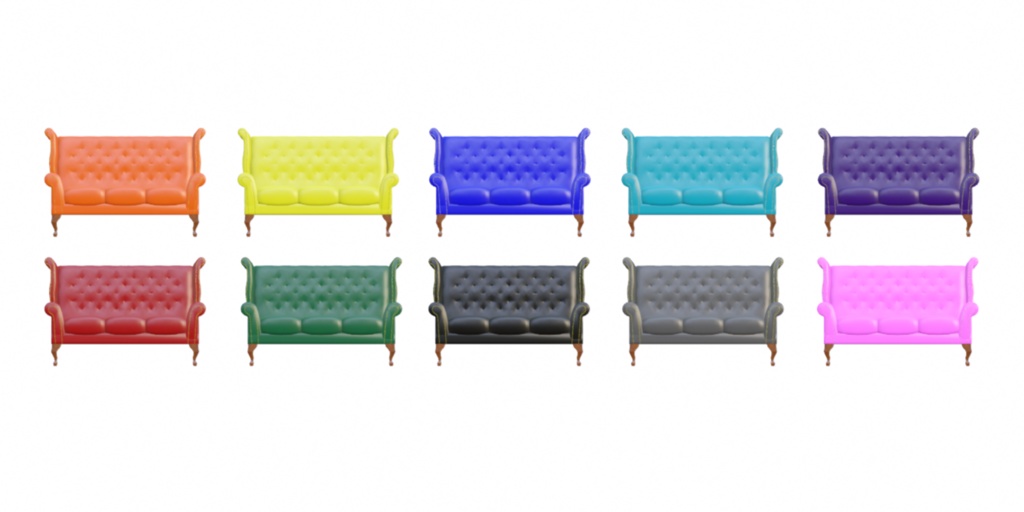 アンティーク風な家具11種類(カラバリあり)