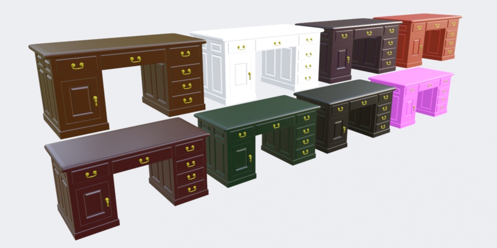 アンティーク風な家具11種類(カラバリあり)