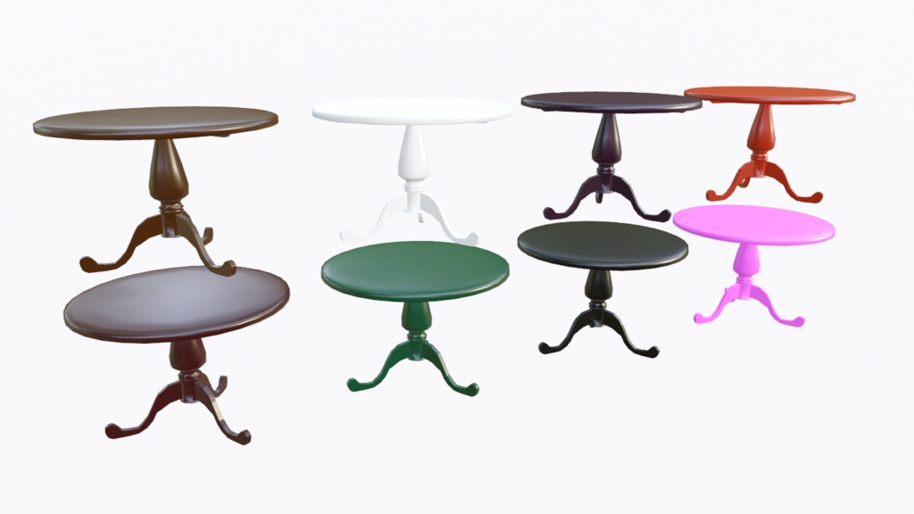 アンティーク風な家具11種類(カラバリあり)