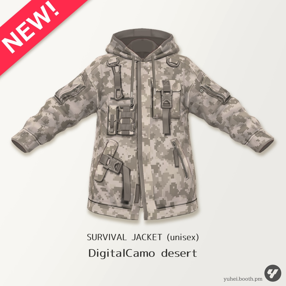 【VRoid】SURVIVAL JACKET (unisex) 【VRoid β & stable ver.】
