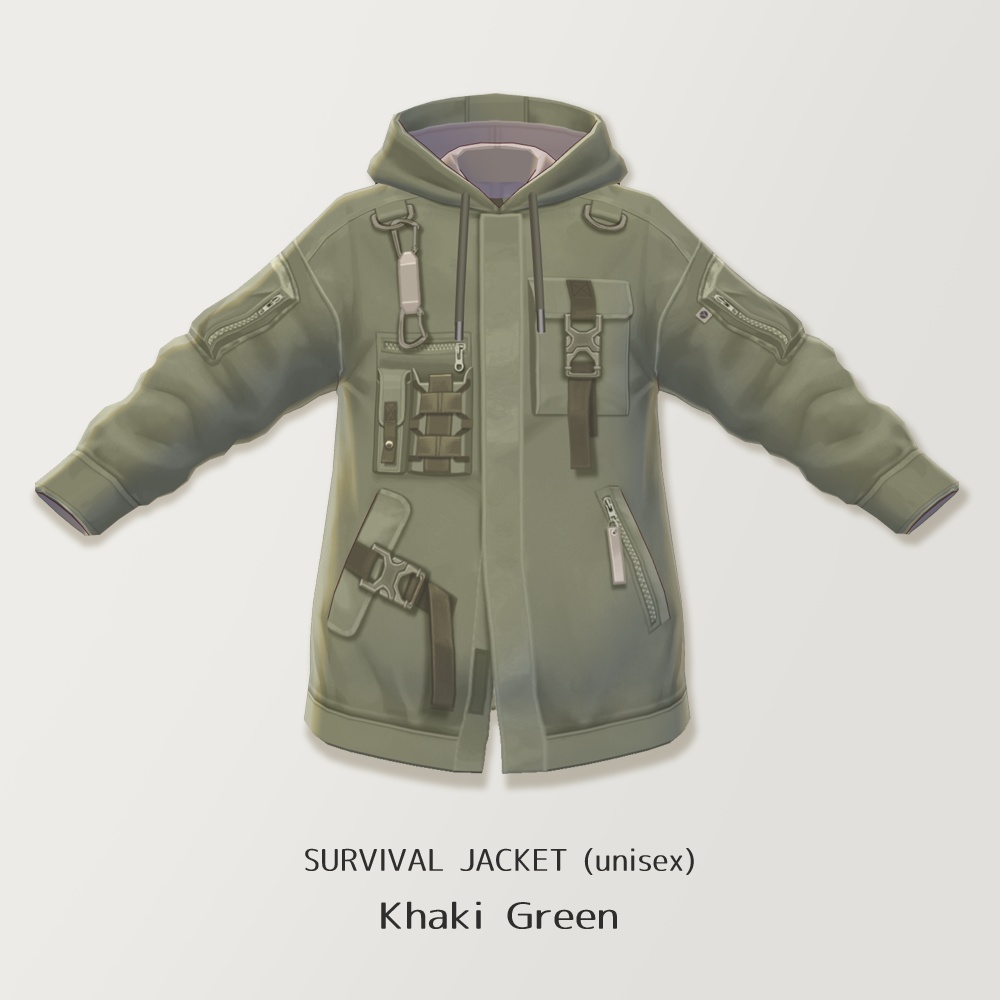 【VRoid】SURVIVAL JACKET (unisex) 【VRoid β & stable ver.】