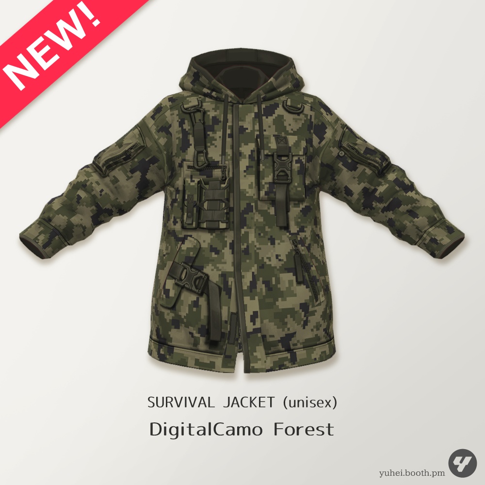 【VRoid】SURVIVAL JACKET (unisex) 【VRoid β & stable ver.】