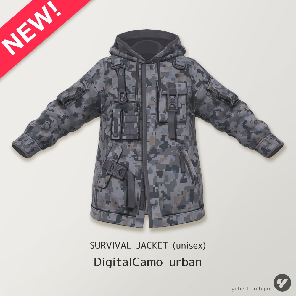 【VRoid】SURVIVAL JACKET (unisex) 【VRoid β & stable ver.】