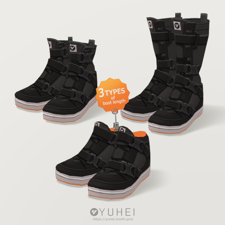 【VRoid】TACTICAL BOOTS【VRoid β & stable ver.】
