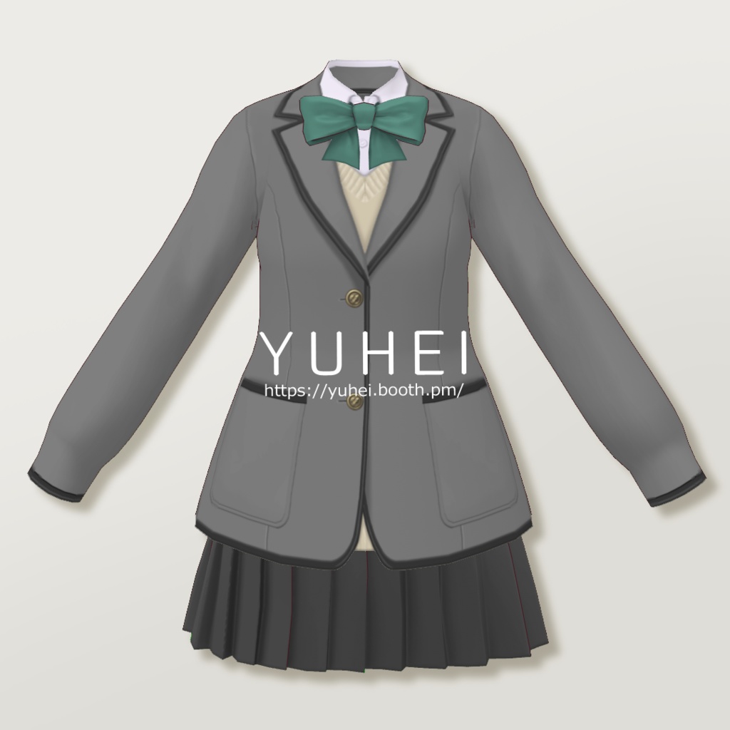 【VRoid】ブレザー制服セット（女子用/男子用）|School uniform set [blazer] (for girls&boys)【VRoid β & stable ver.】