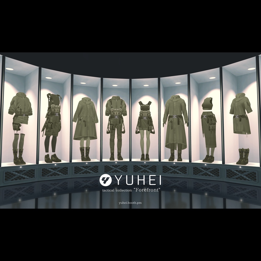 【VRoid正式版対応】全色全アイテムフルセット YUHEI tactical collection "Forefront"【All Colors】【VRoid stable ver.】