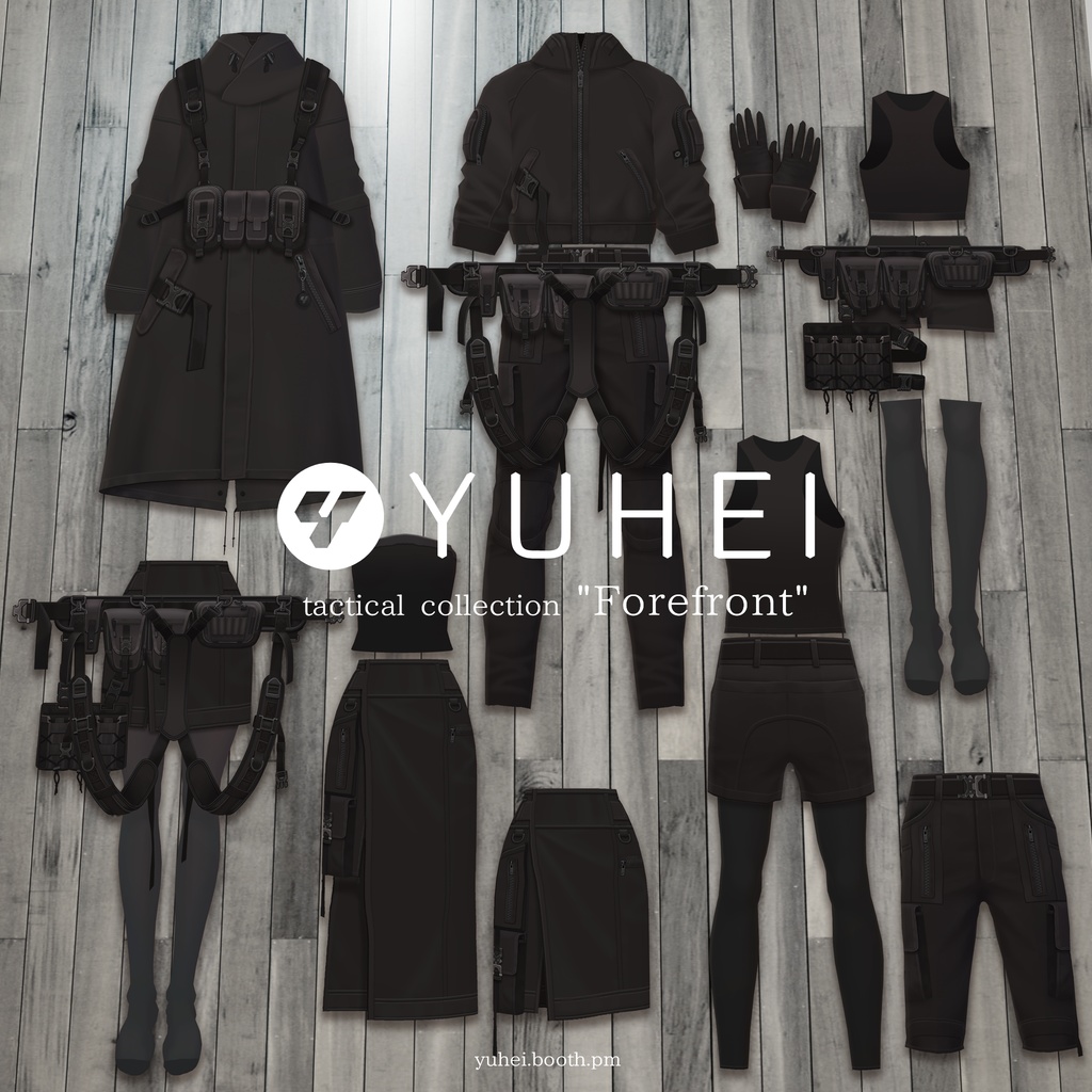 【VRoid正式版対応】 YUHEI tactical collection "Forefront"【Black】【VRoid stable ver.】
