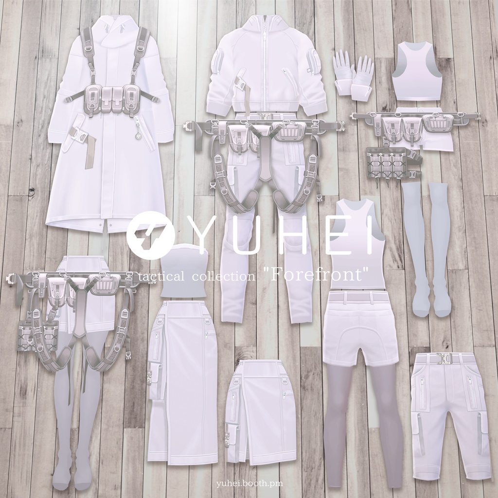 【VRoid正式版対応】 YUHEI tactical collection "Forefront"【White】【VRoid stable ver.】