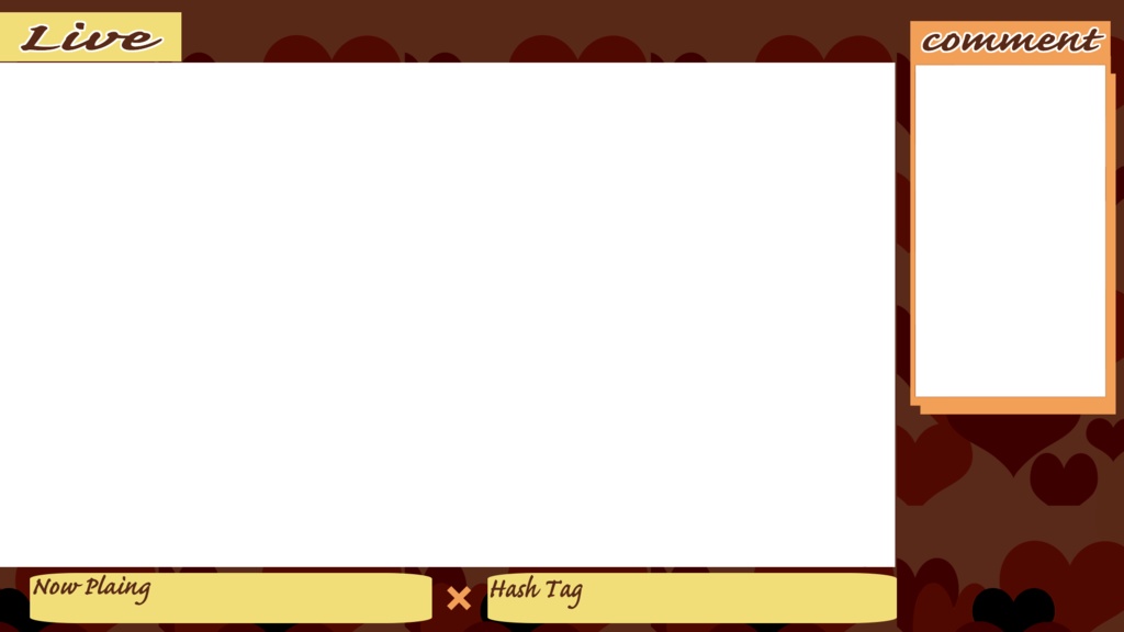 【無料素材】バレンタイン風配信素材【2月】