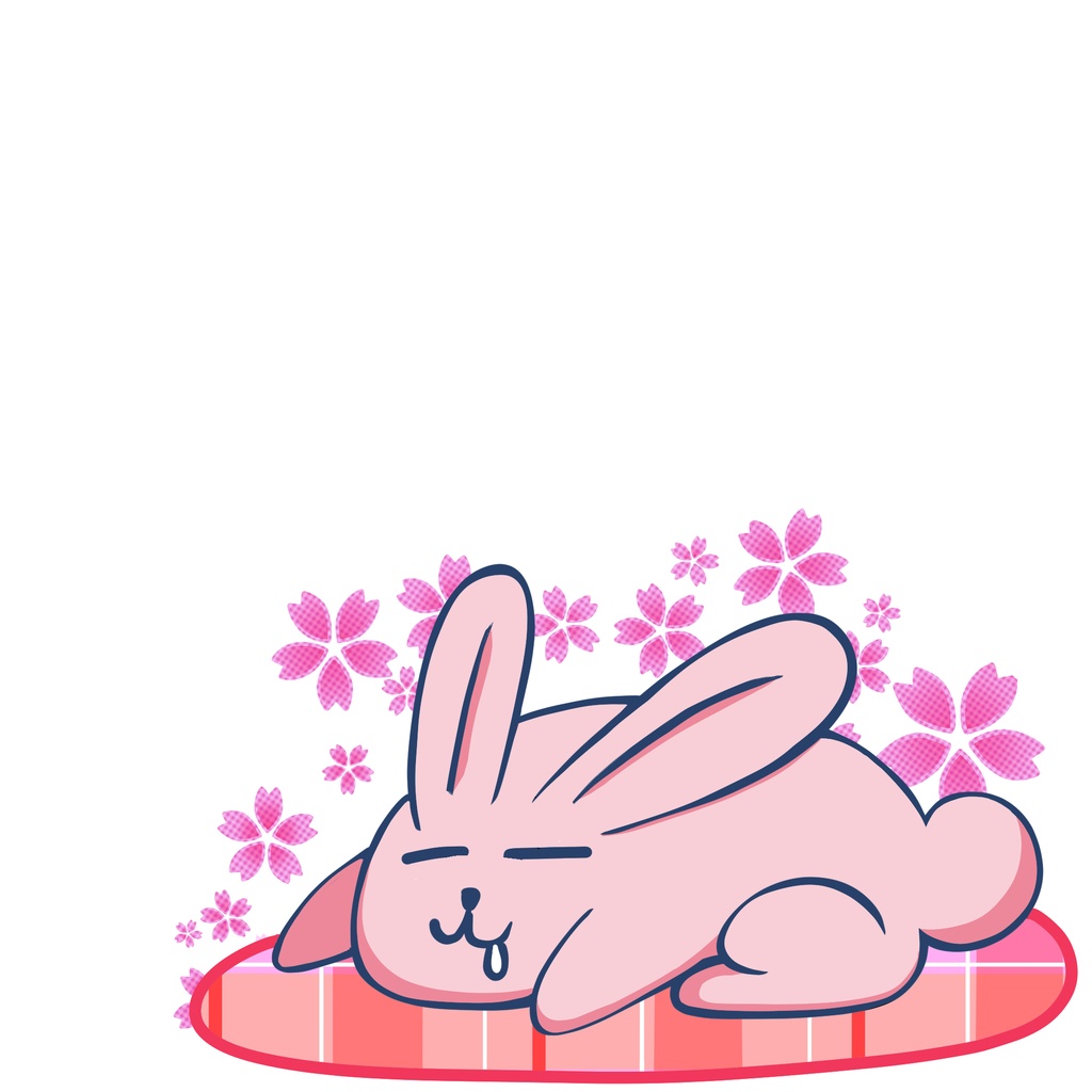 【春眠】居眠りウサギ