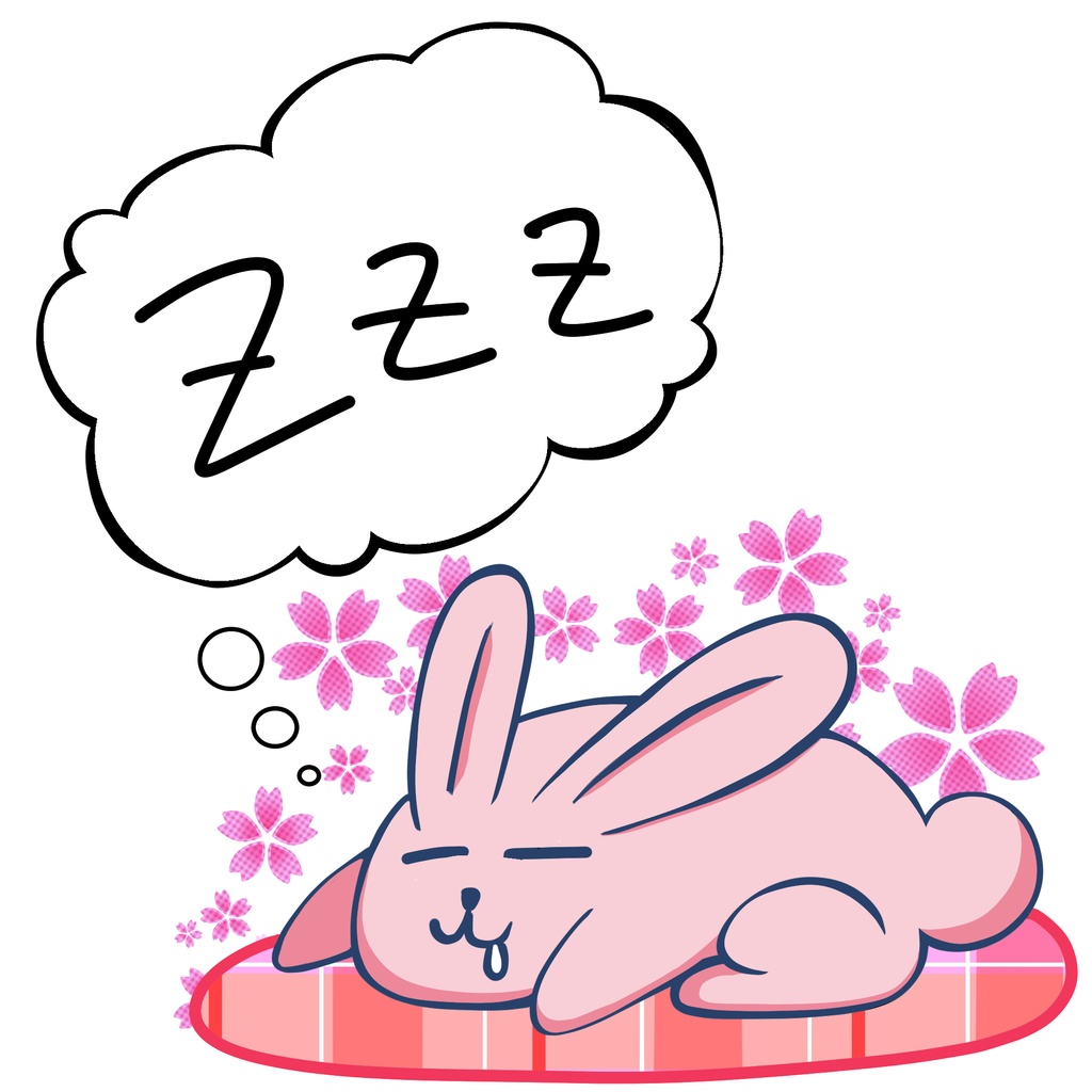 【春眠】居眠りウサギ