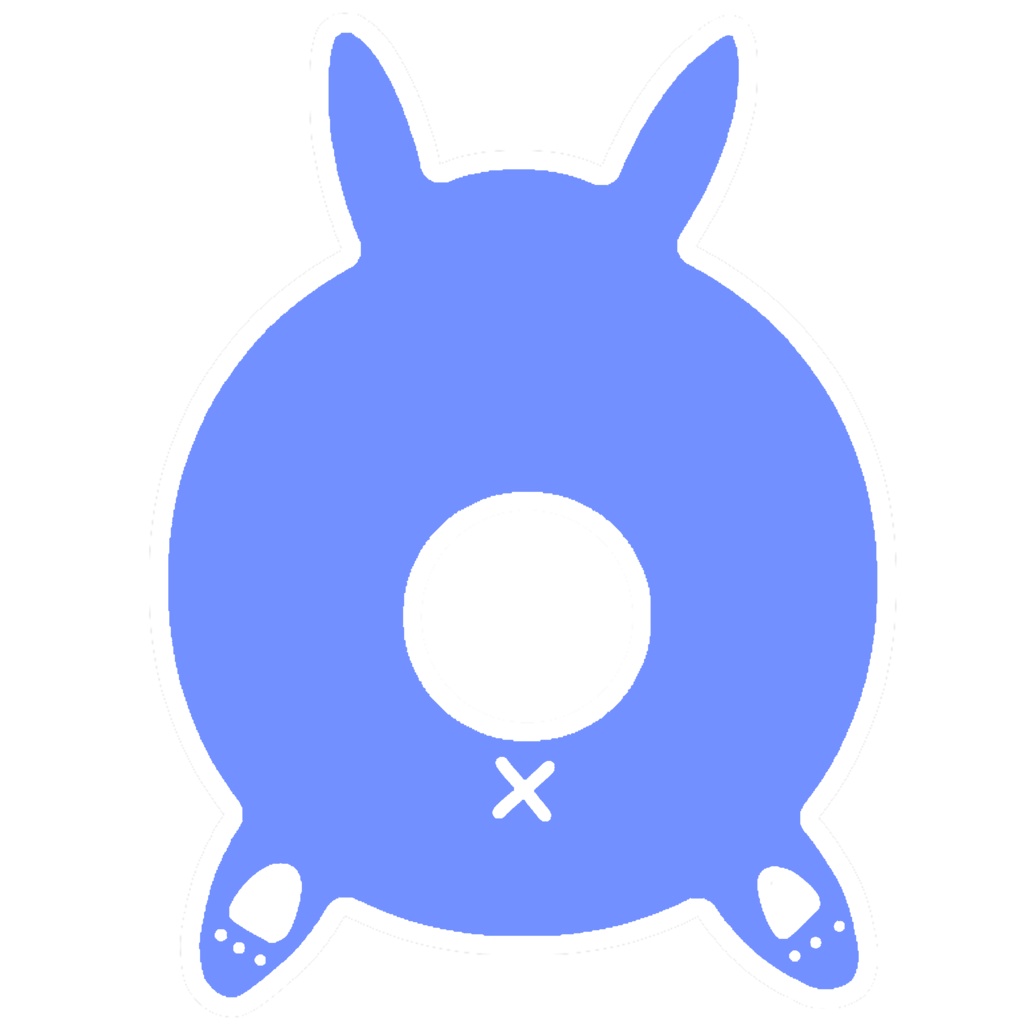 うさぎステッカー(後ろ姿)