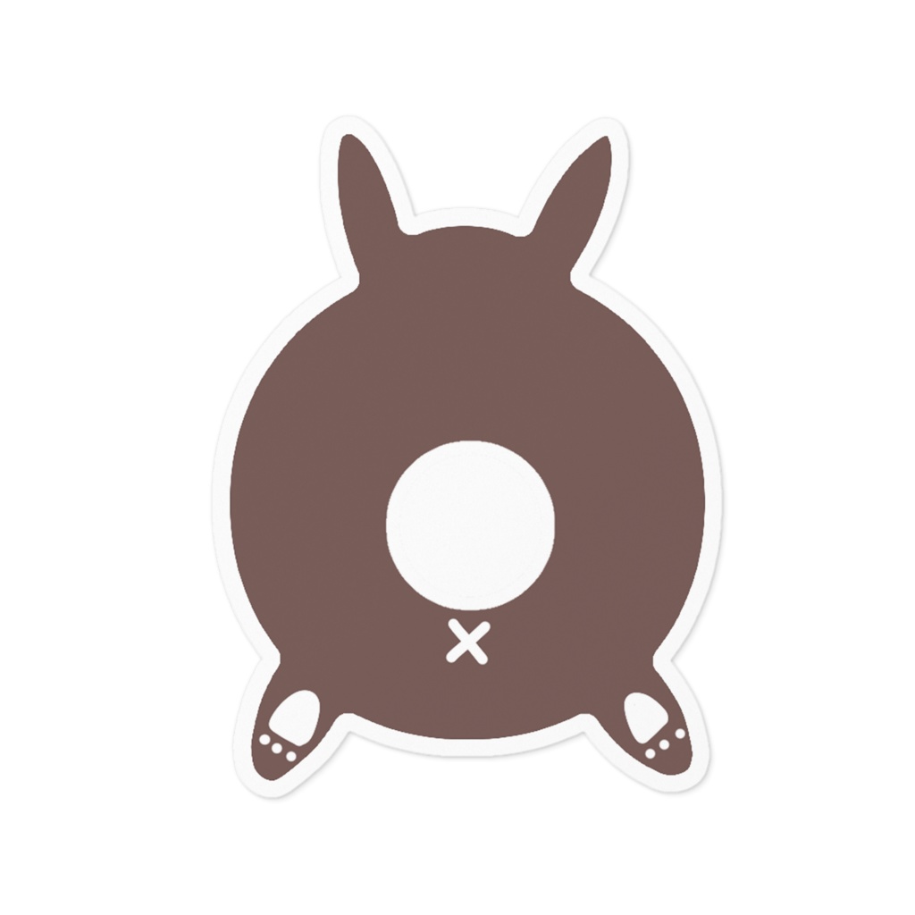 うさぎステッカー(後ろ姿)