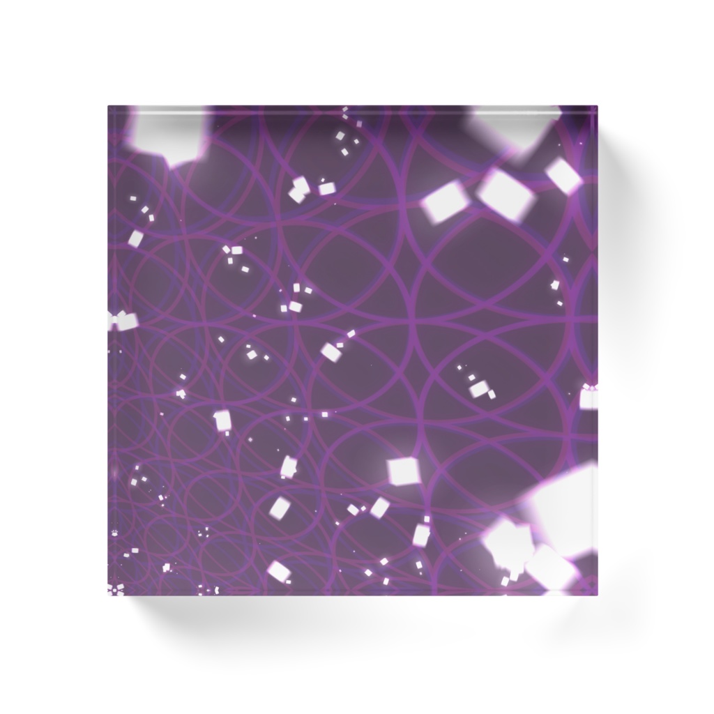 幾何学模様アクリルブロック