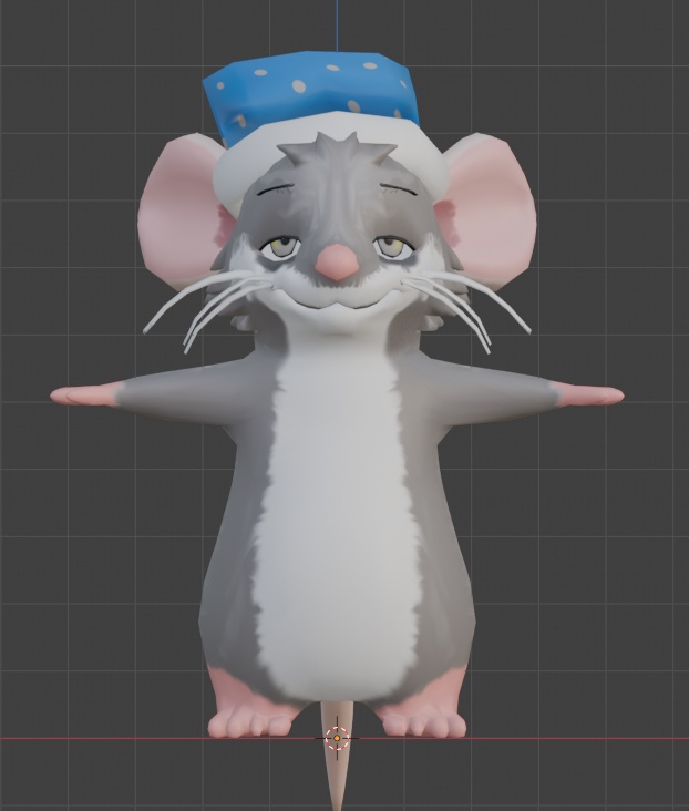 【無料】眠そうなネズミ