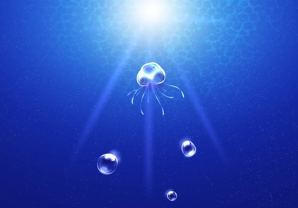 ヒカル海月 トートバッグ