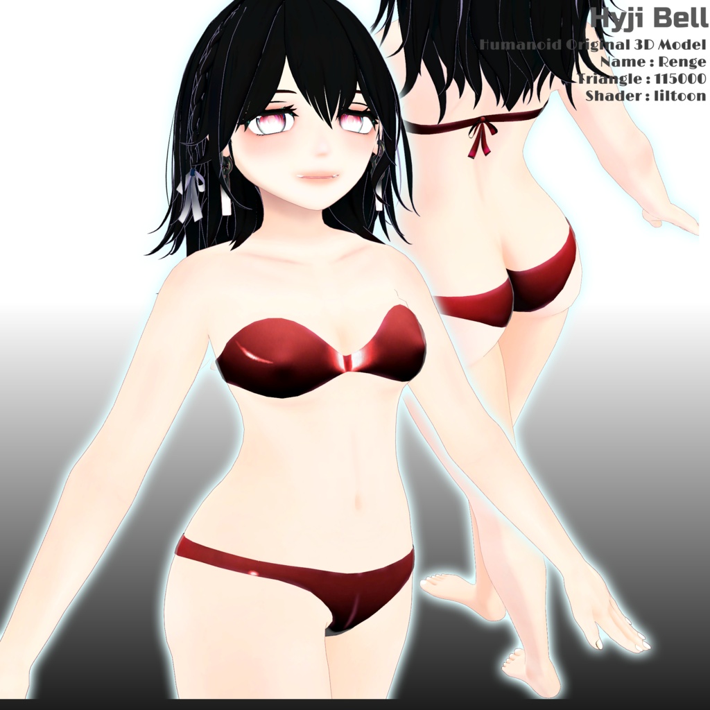 オリジナル3Dモデル 「れんげ」-Renge-