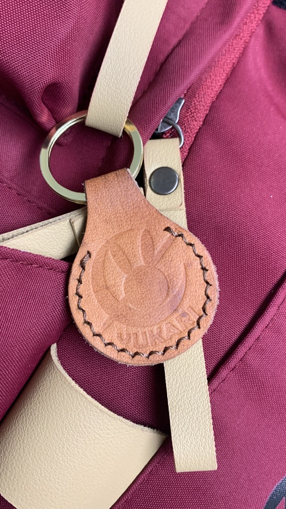 結月ゆかりモチーフ 本革キーホルダー