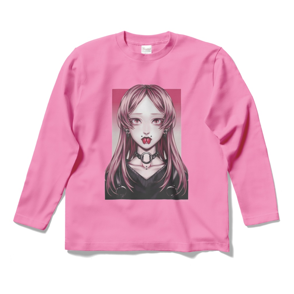 ロングスリーブTシャツ(ピンク) - Sara -