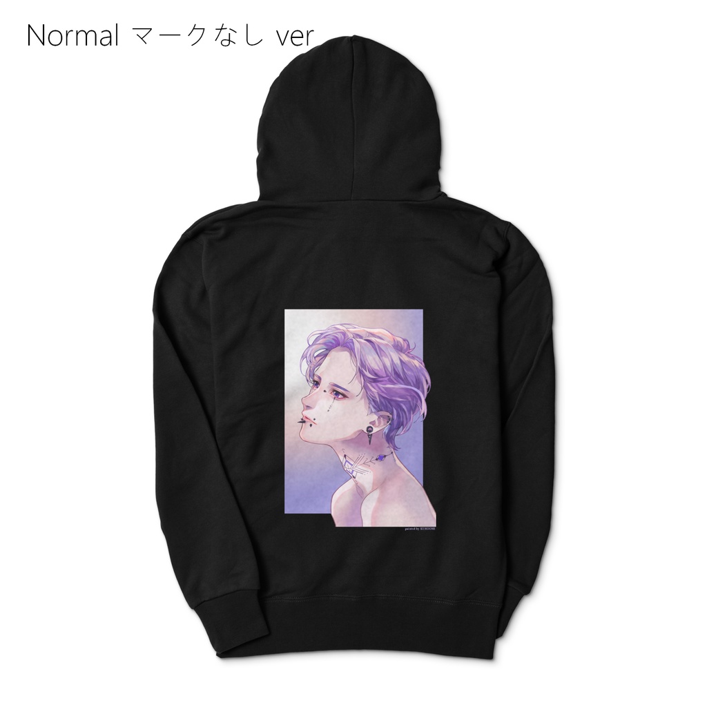 プルオーバーパーカー(ブラック) - Emma -【マークなし】