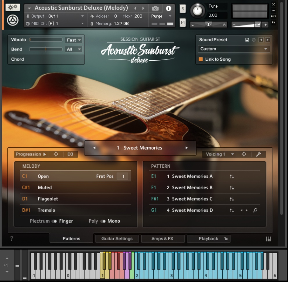 Session Guitarist – Acoustic Sunburst Deluxe MIDI+音源設定