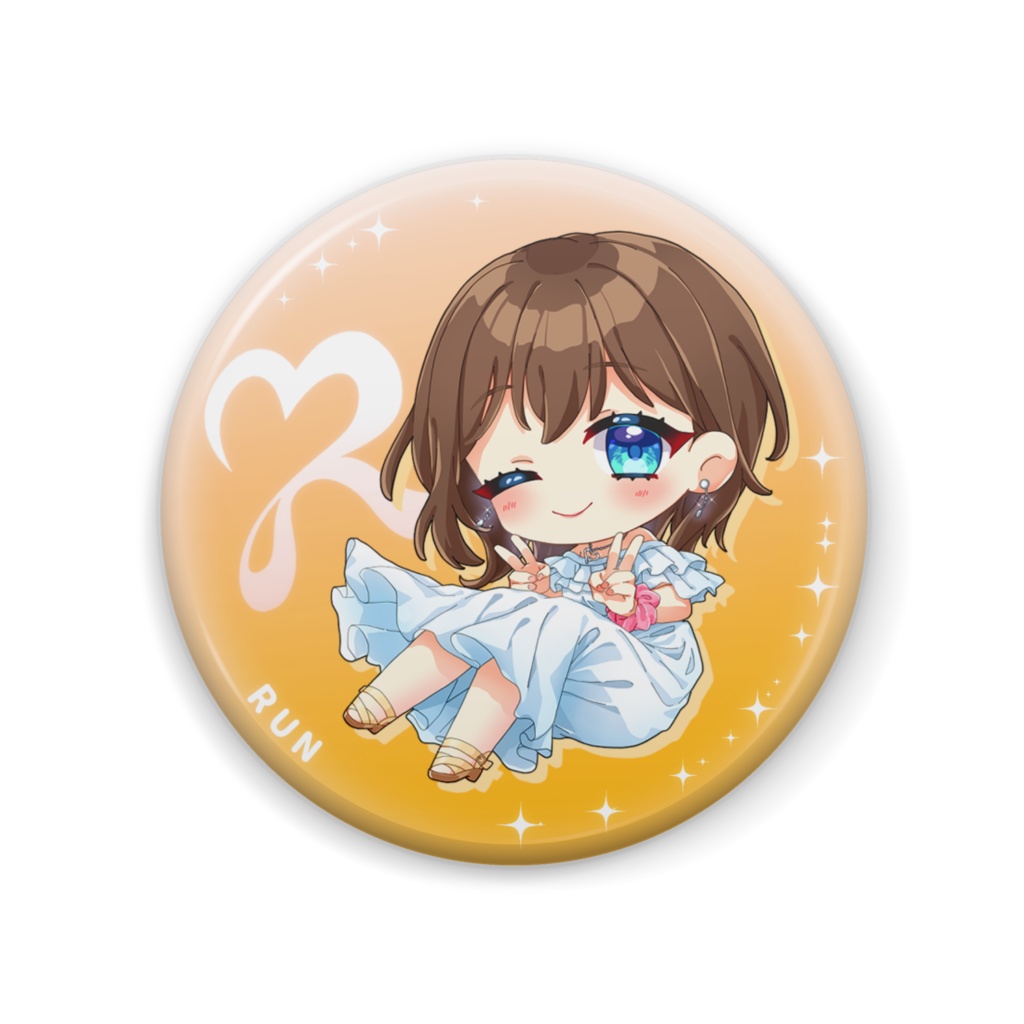 「ちびるん 3周年記念缶バッチ(2周年デザイン)」