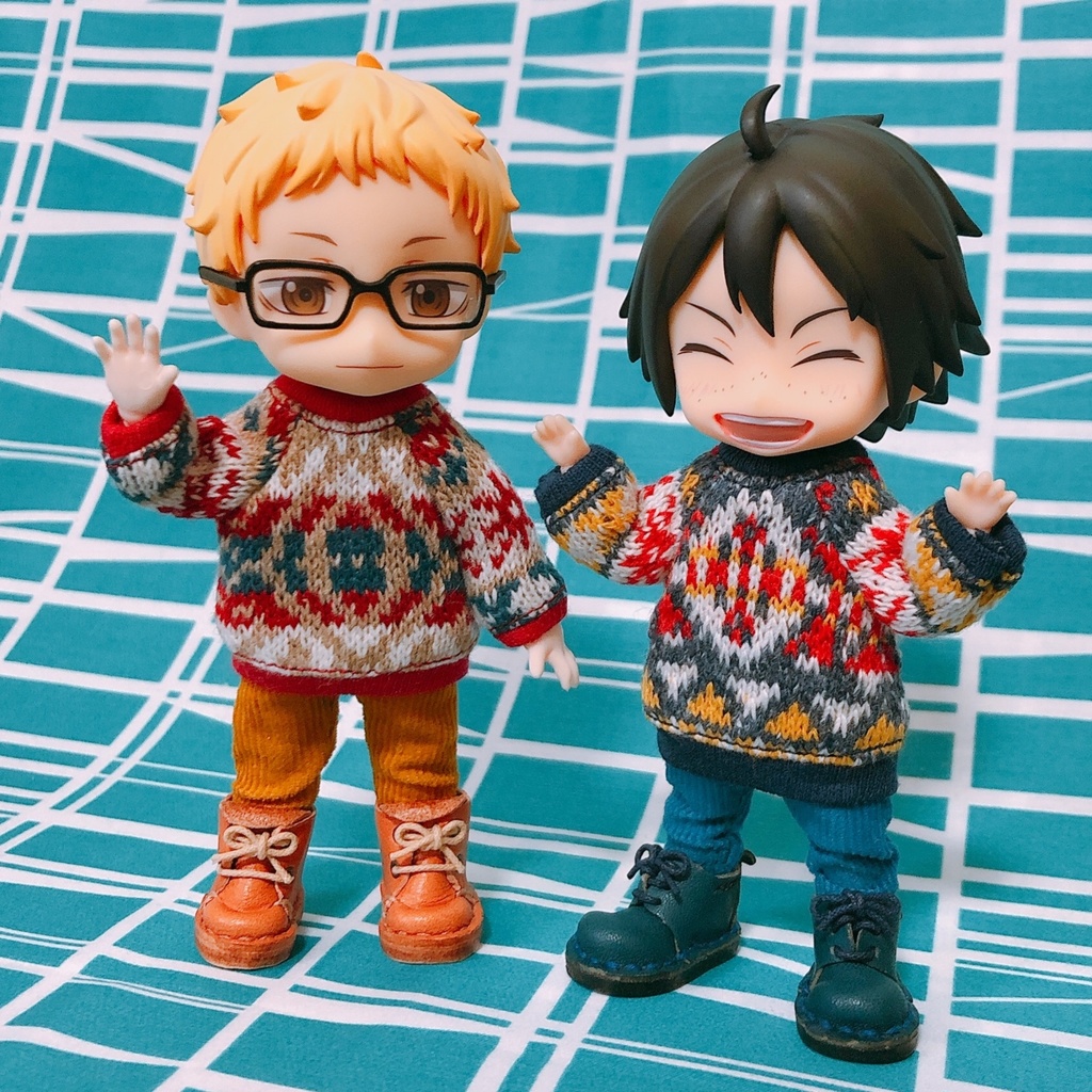 フェアアイル柄ニットトップス