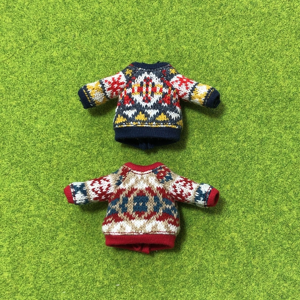 フェアアイル柄ニットトップス