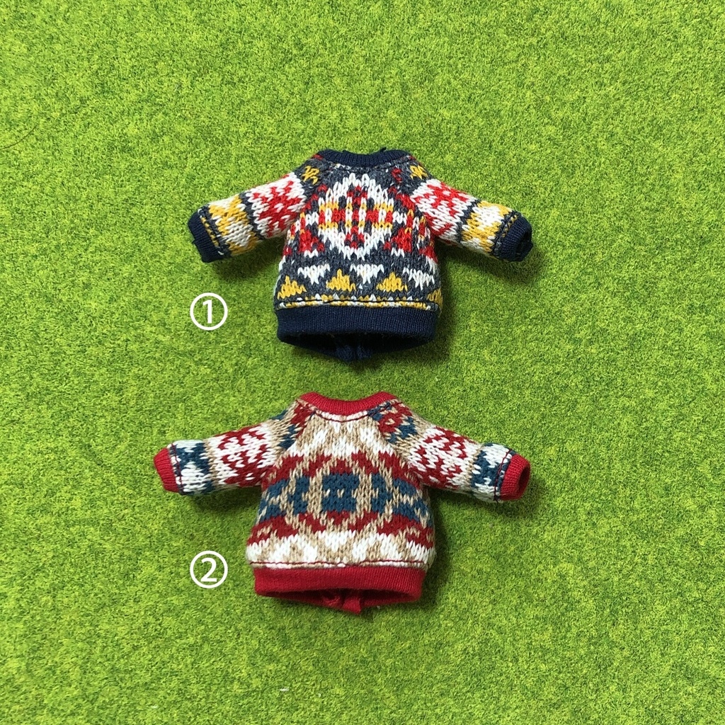 フェアアイル柄ニットトップス