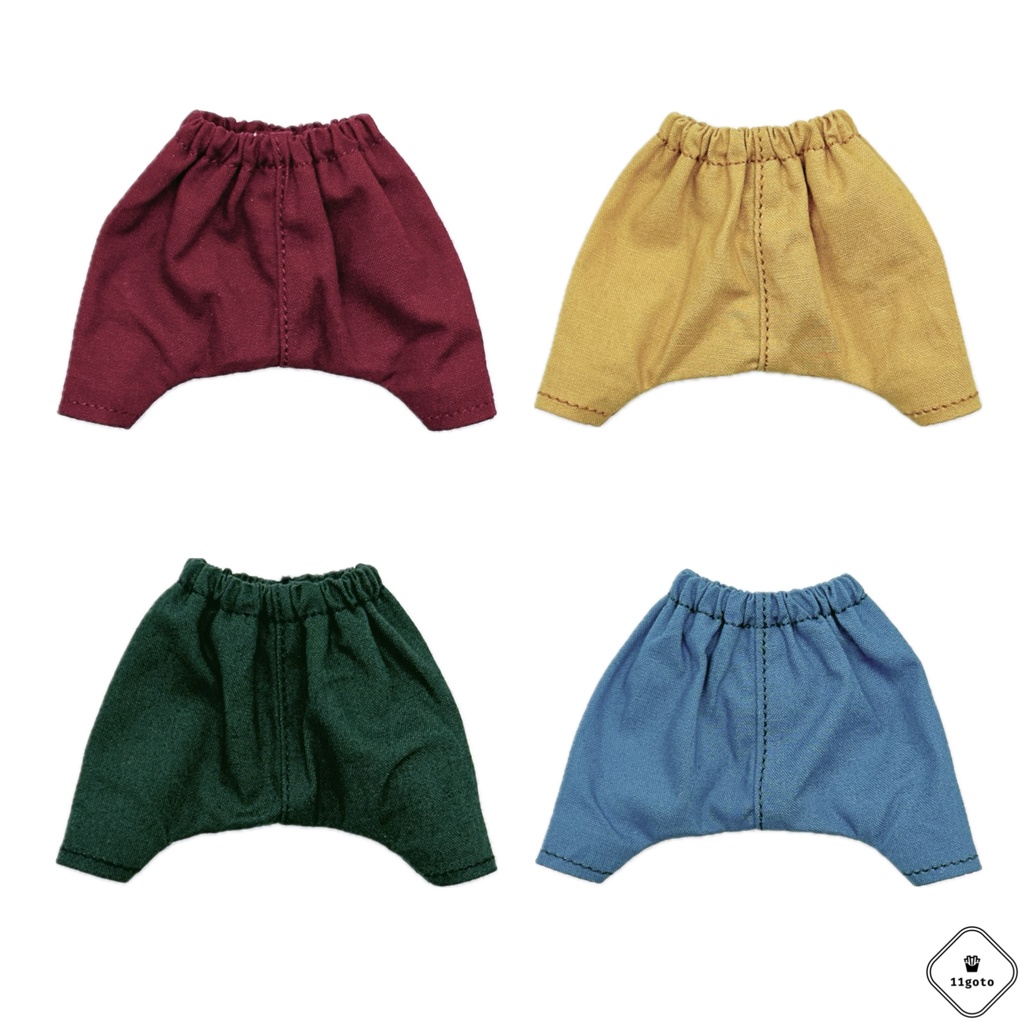 【涼感】アルベロベロ♥️ぶたさんワッペン　ネイビー系チェック　 サルエルパンツ BEATJIVE クロップドパンツ メンズ 7分丈 イージーパンツ