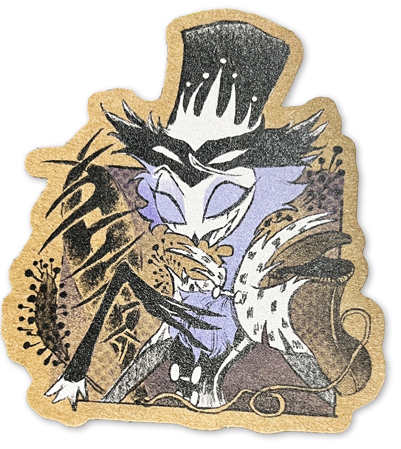 【Helluva Boss】ブリッツ/ストラス クラフト紙ステッカー